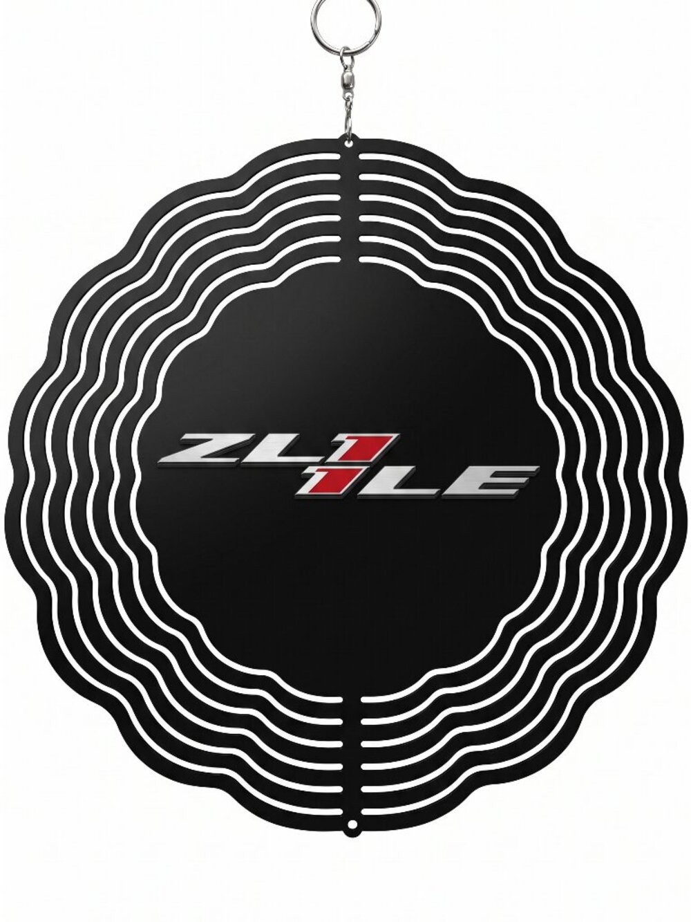 10" Chevy Camaro ZL1 1LE Kinetic Wind Spinner - Black Metal Yard Decor
